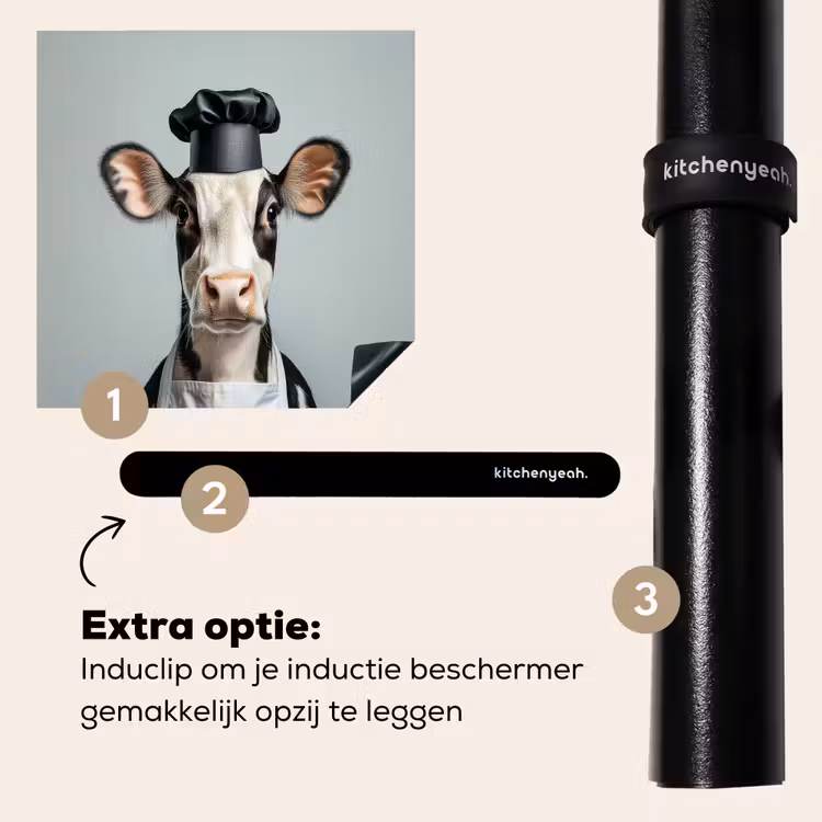 Inductie beschermer - Koe - Zwart - Wit - Kok — 8
