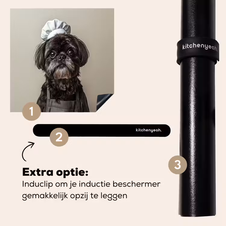 Inductie beschermer - Kokskleding - Zwart - Hondje — 8