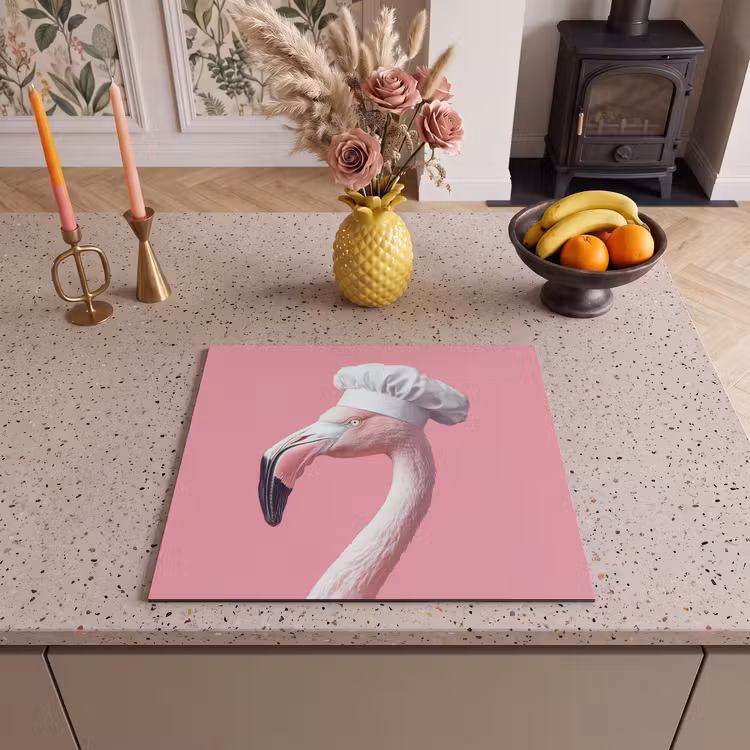 Inductie beschermer - Flamingo - Roze - Koksmuts - Vogel — 3