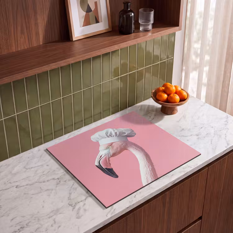 Inductie beschermer - Flamingo - Roze - Koksmuts - Vogel — 4