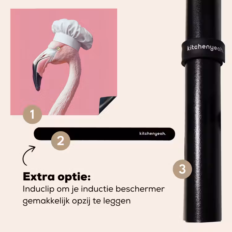 Inductie beschermer - Flamingo - Roze - Koksmuts - Vogel — 8
