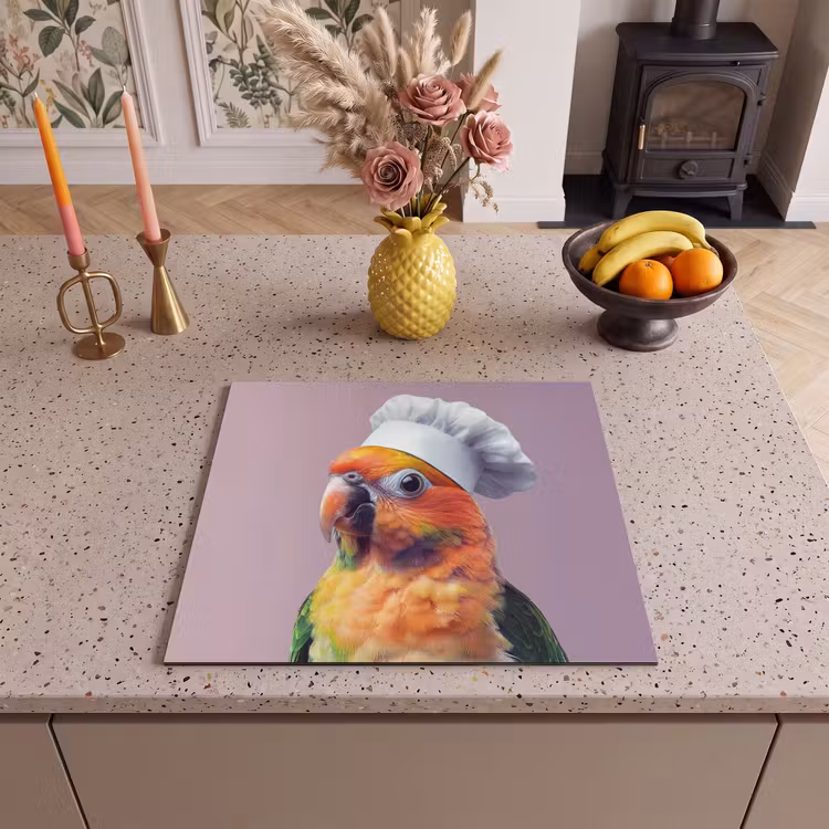Inductie beschermer - Papegaai - Koksmuts - Nieuwsgierig - Vogel — 3