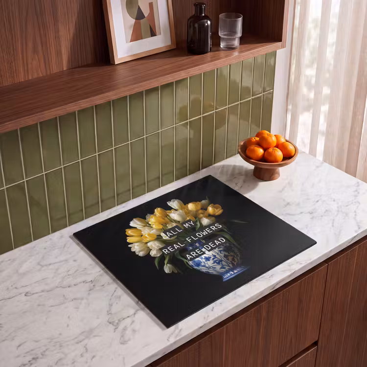 Inductie beschermer - Quotes - Bloem - Tulp - Geel — 4