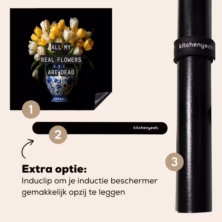 Inductie beschermer - Quotes - Bloem - Tulp - Geel — 8