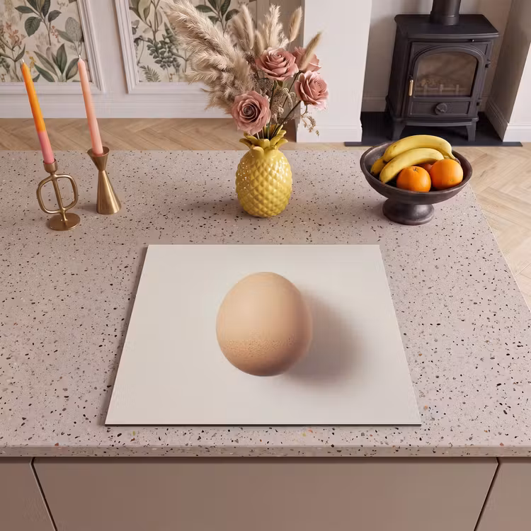Inductie beschermer - Ei - Beige - Ovaal - Egaal — 3