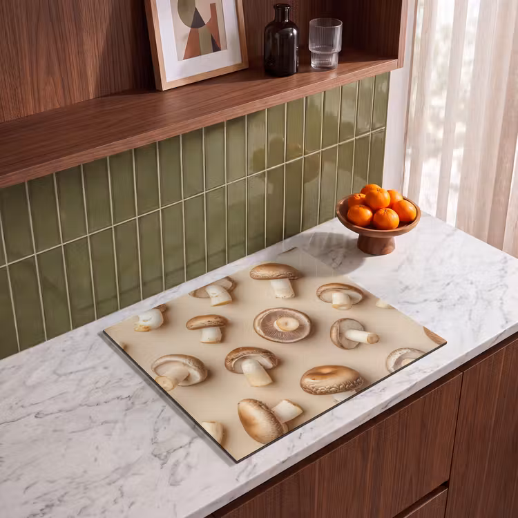 Inductie beschermer - Kastanje Champignons - Beige — 4