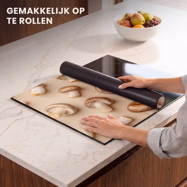 Inductie beschermer - Kastanje Champignons - Beige — 7