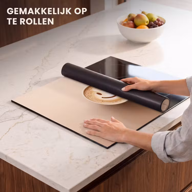 Inductie beschermer - Koffie - Melkschuim - Lach - Beige — 7