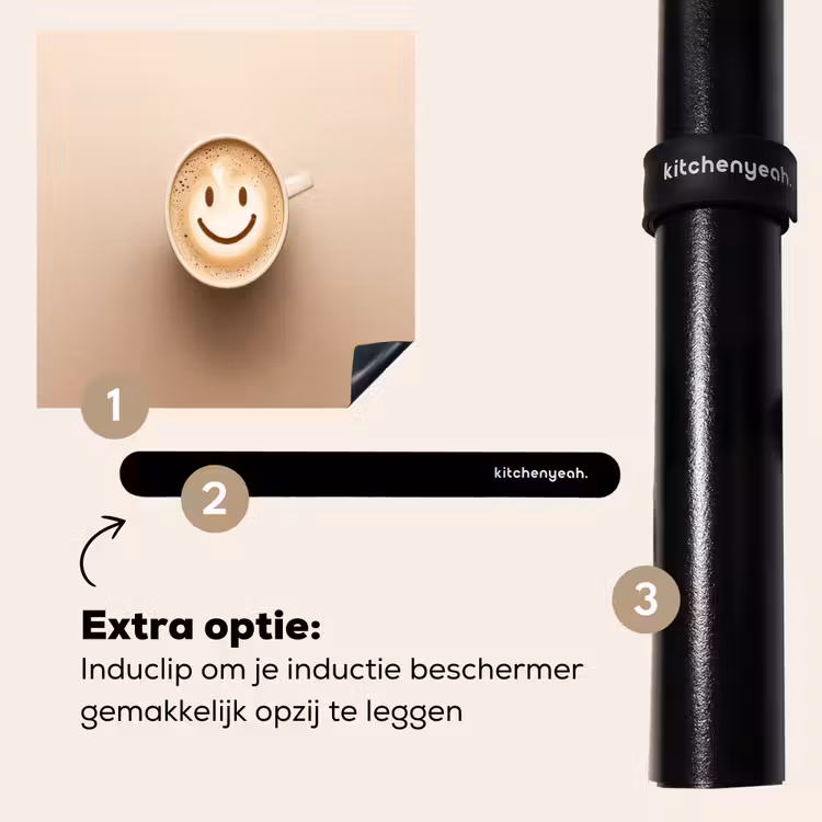 Inductie beschermer - Koffie - Melkschuim - Lach - Beige — 8
