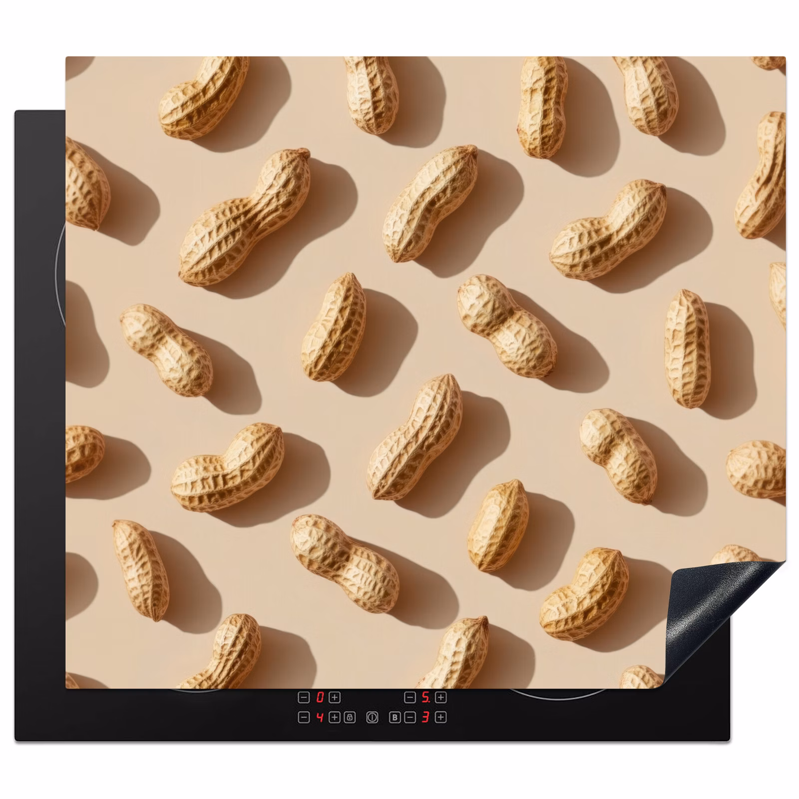 Inductie beschermer - Pinda's - Patroon - Beige — 1