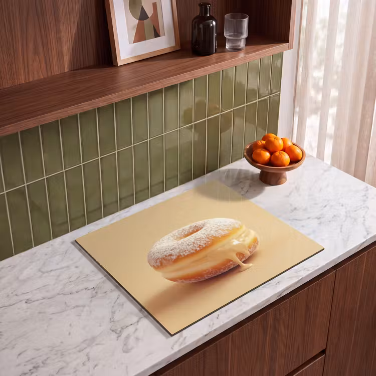 Inductie beschermer - Donut - Romig - Poedersuiker - Beige — 4