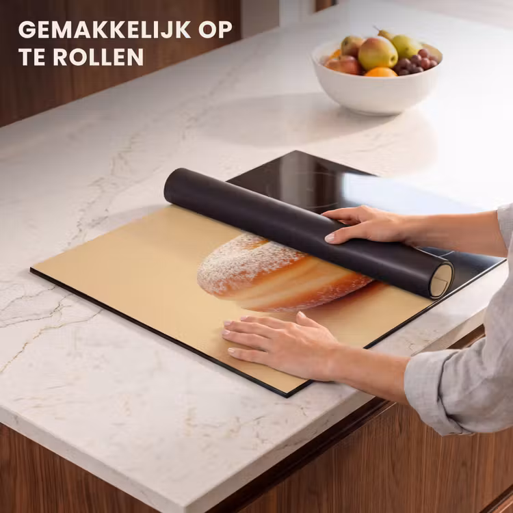 Inductie beschermer - Donut - Romig - Poedersuiker - Beige — 7