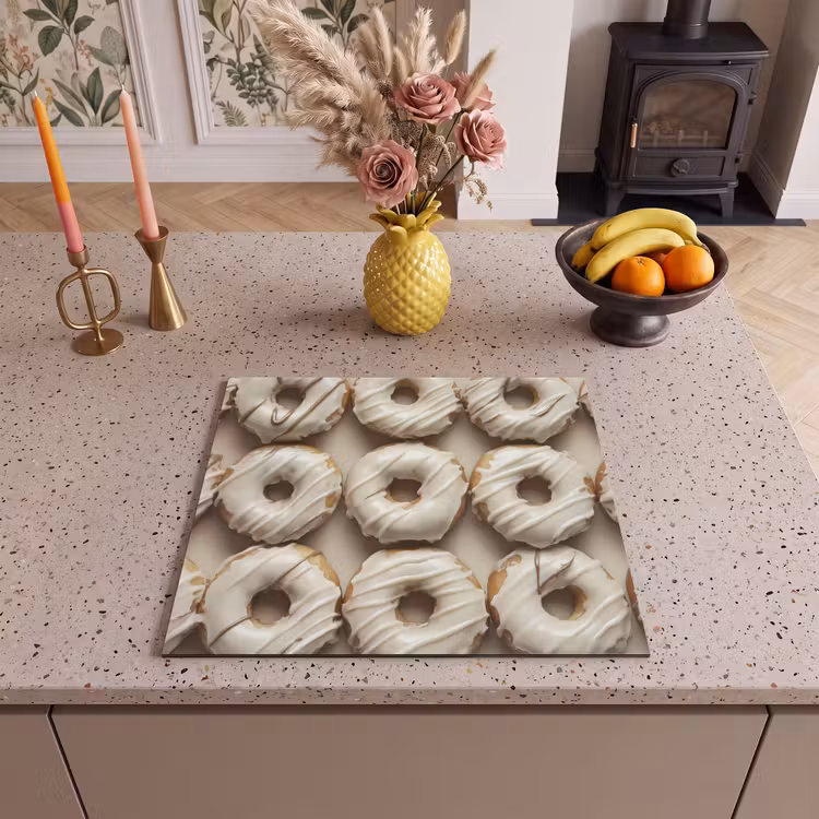 Inductie beschermer - Donuts - Chocolade - Wit - Beige — 3