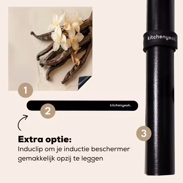 Inductie beschermer - Vanille - Bloemen - Beige — 8