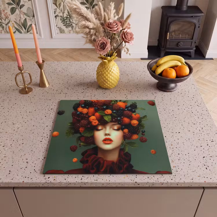Inductie beschermer - Vrouw - Aardbeien - Frambozen - Bramen - Bessen — 3