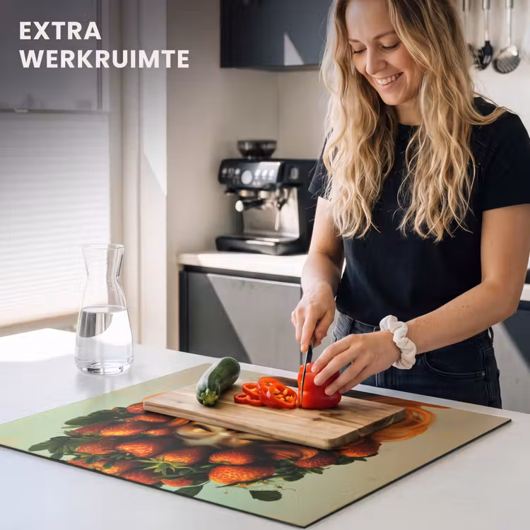 Inductie beschermer - Vrouw - Aardbeien - Kroon — 5