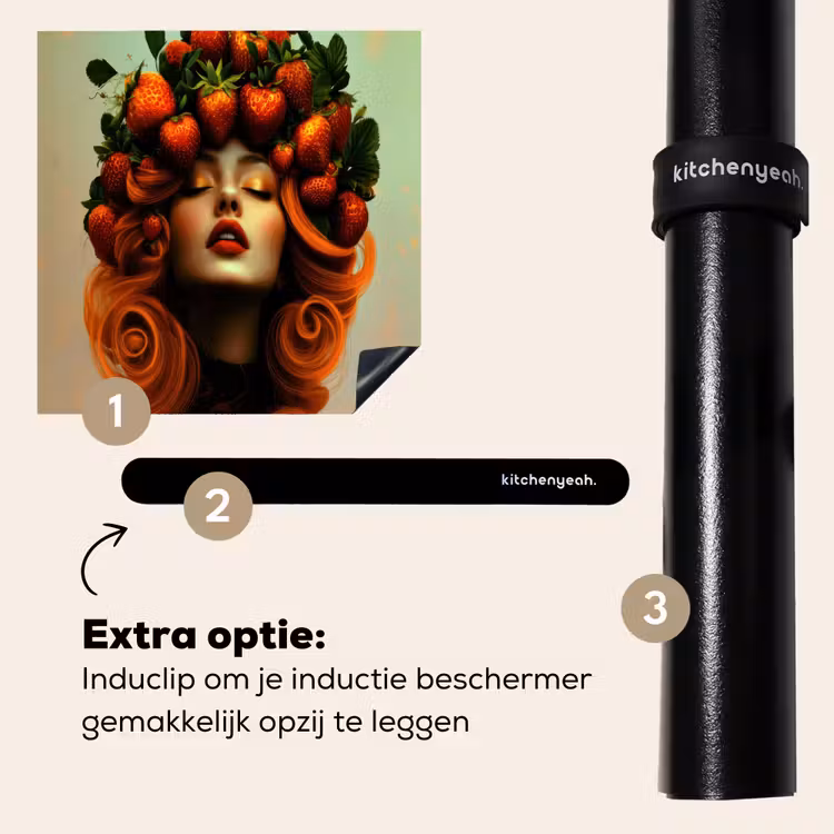 Inductie beschermer - Vrouw - Aardbeien - Kroon — 8