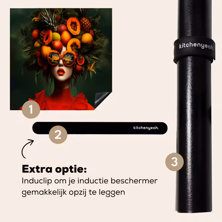 Inductie beschermer - Vrouw - Vruchten - Papaja - Ananas — 8