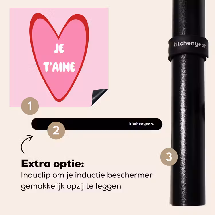 Inductie beschermer - Hart - Frans - Valentijn - Roze — 8