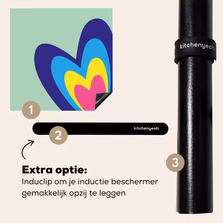Inductie beschermer - Hartjes - Kleurrijk - Valentijn — 8