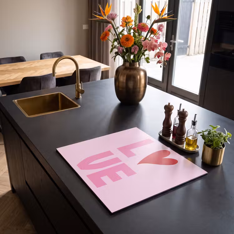 Inductie beschermer - Love - Roze - Hart - Valentijn — 2