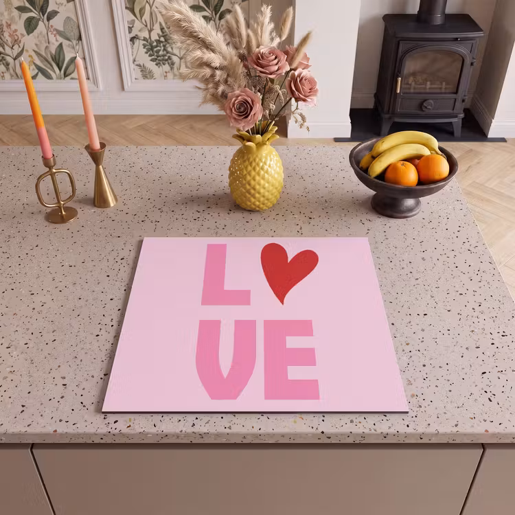 Inductie beschermer - Love - Roze - Hart - Valentijn — 3