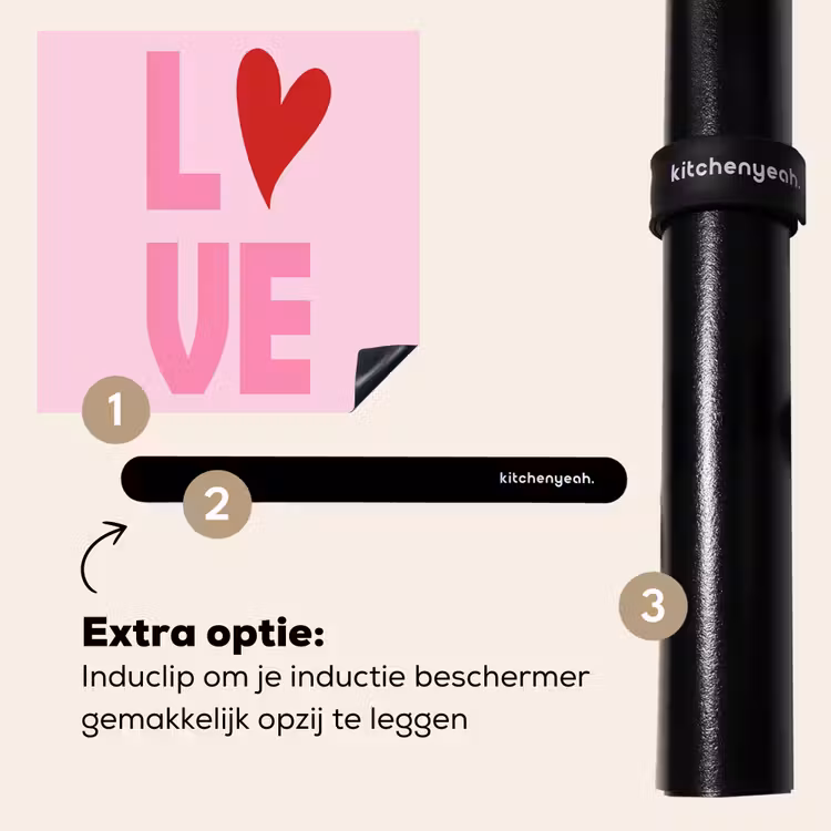 Inductie beschermer - Love - Roze - Hart - Valentijn — 8