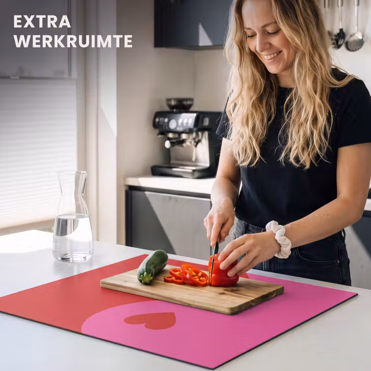 Inductie beschermer - Minimalistisch - Rood - Roze - Hartjes — 5