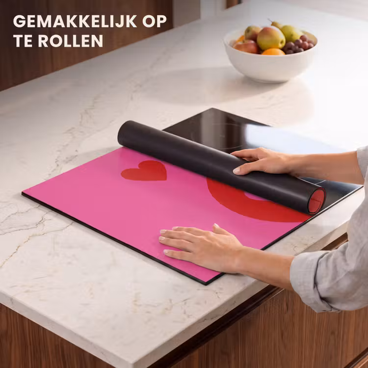 Inductie beschermer - Minimalistisch - Rood - Roze - Hartjes — 7