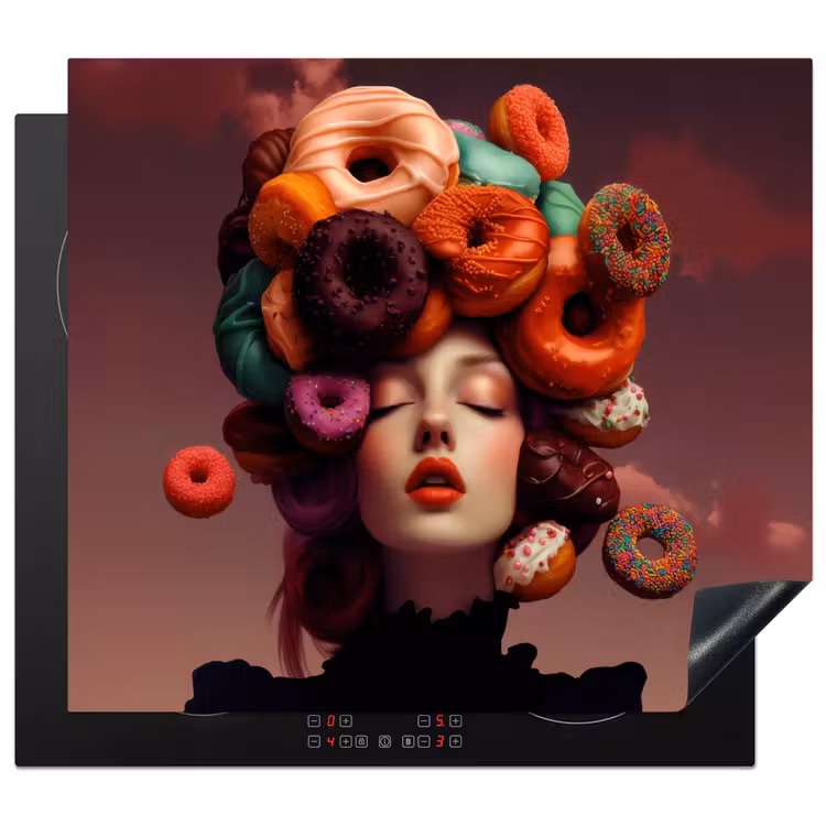 Inductie beschermer - Vrouw - Donuts - Kleurrijk — 1
