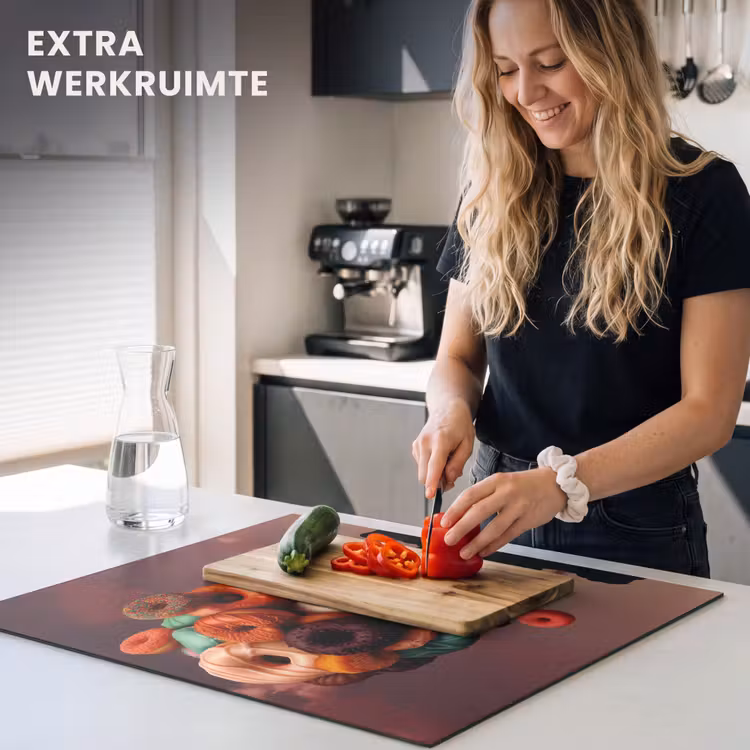 Inductie beschermer - Vrouw - Donuts - Kleurrijk — 5