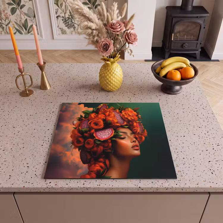Inductie beschermer - Vrouw - Drankenfruit - Rozen — 3