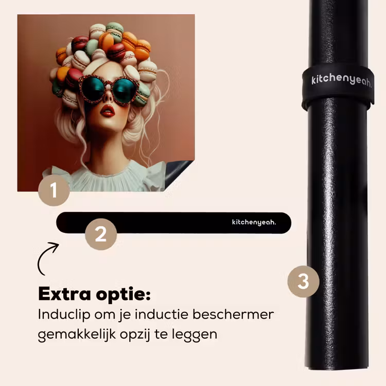 Inductie beschermer - Vrouw - Macarons - Bril — 8