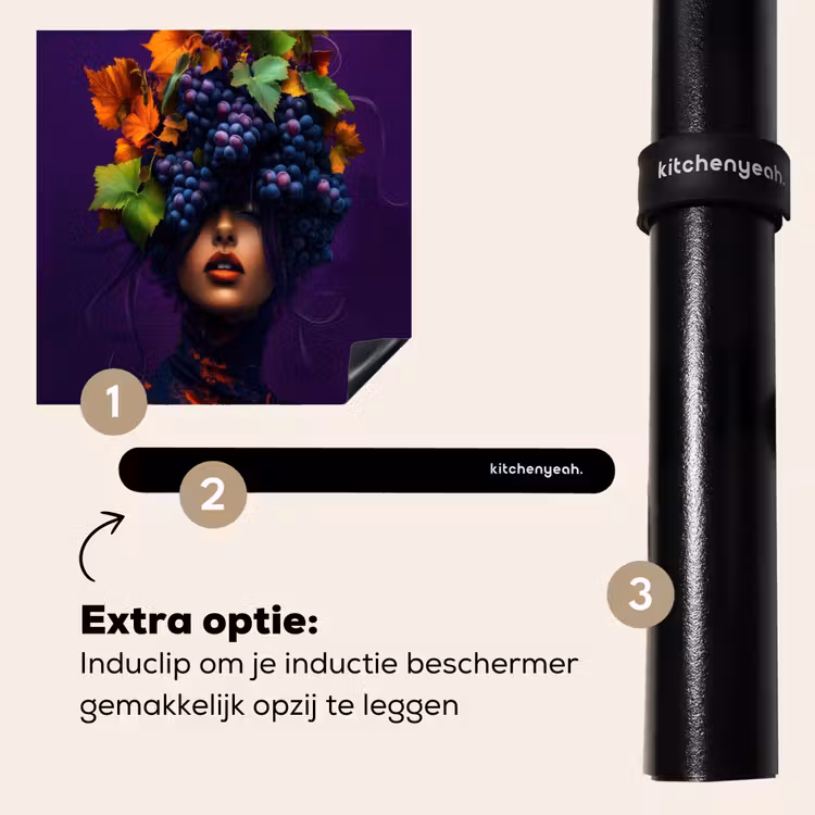 Inductie beschermer - Vrouw - Paars - Druiven — 8