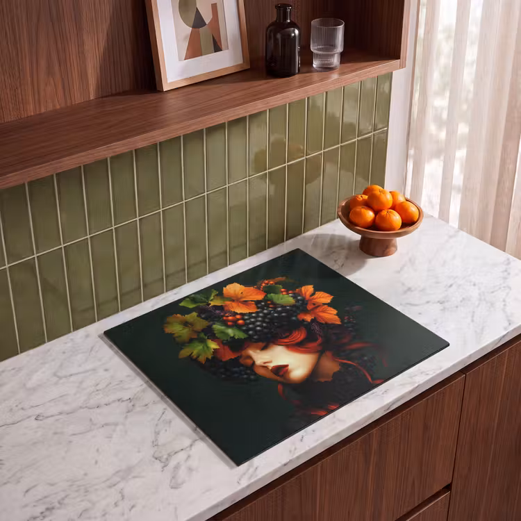 Inductie beschermer - Vrouw - Rood - Groen - Druiven — 4