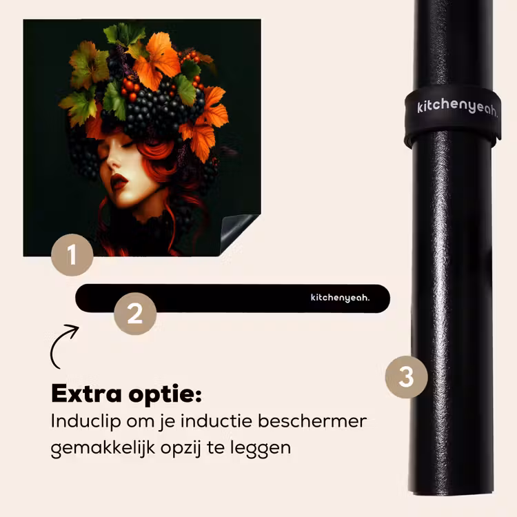 Inductie beschermer - Vrouw - Rood - Groen - Druiven — 8