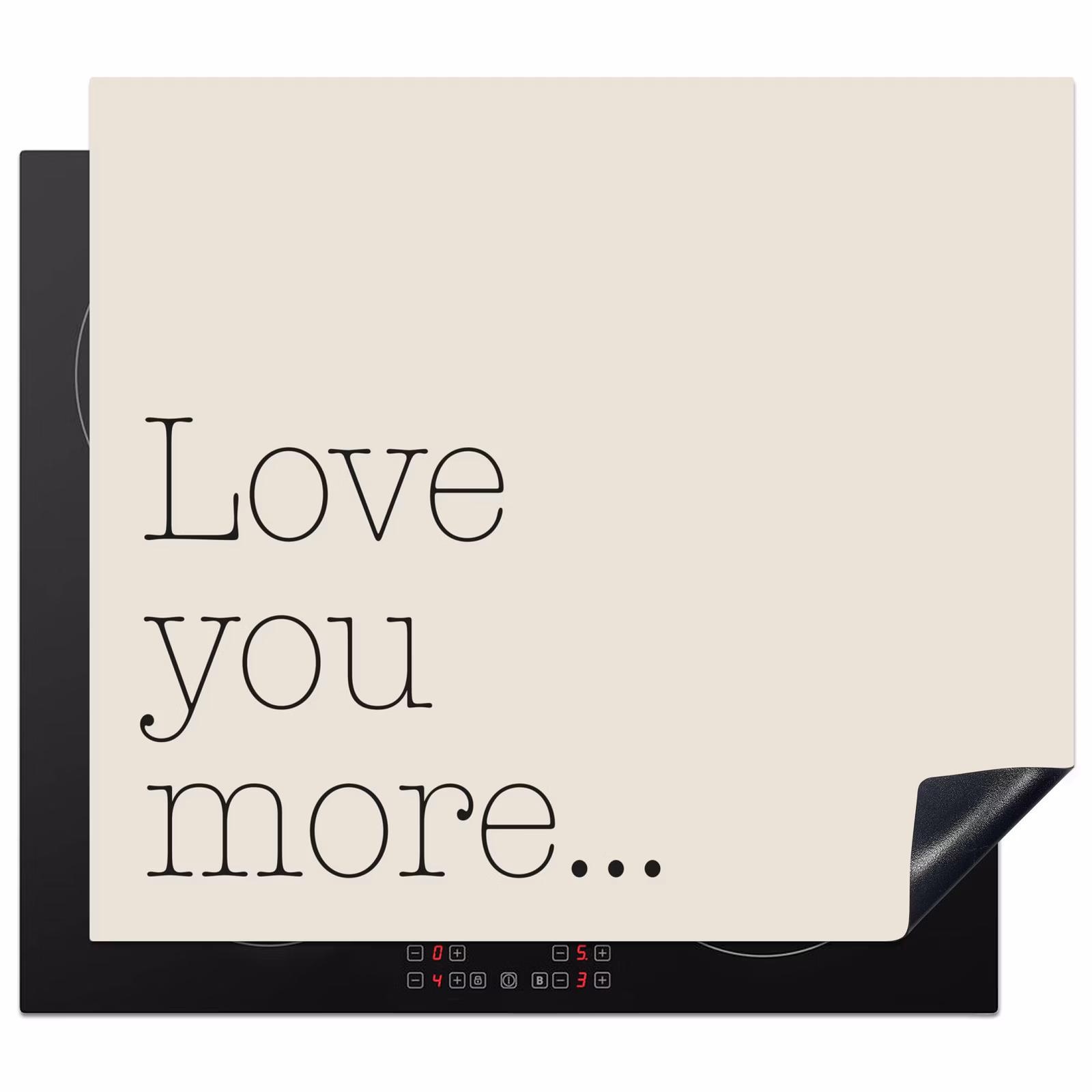 Inductie beschermer - Minimalistisch - Love - Beige — 1
