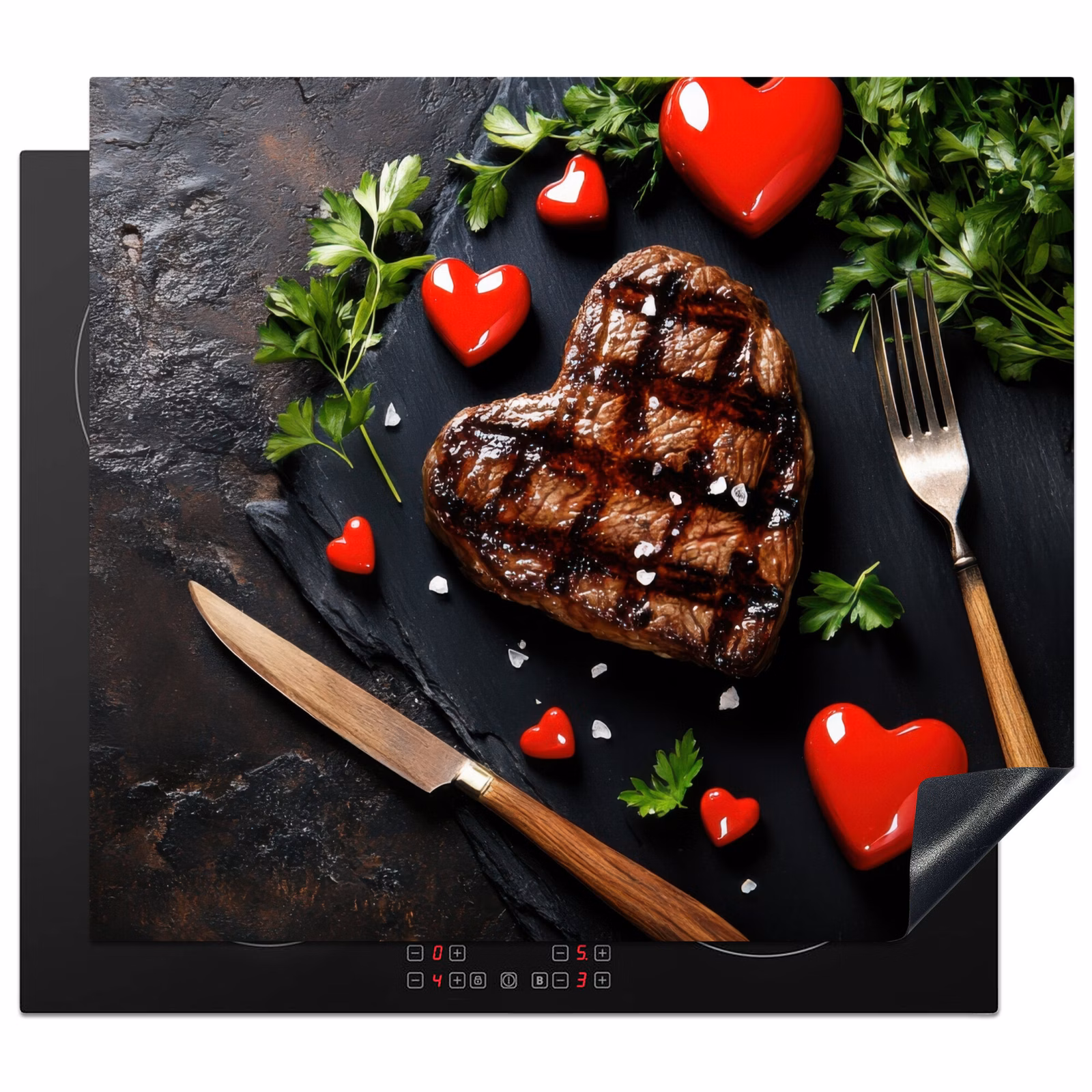 Inductie beschermer - Steak - Hart - Bestek — 1