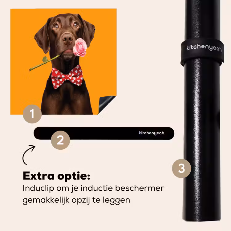 Inductie beschermer - Hond - Oranje - Roos - Valentijn — 8