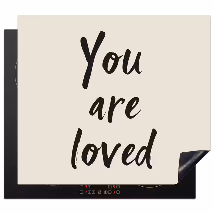Inductie beschermer - Minimalistisch - Beige - Love — 1