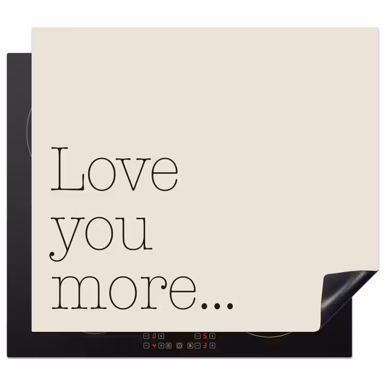Inductie beschermer - Minimalistisch - Love - Beige — 1