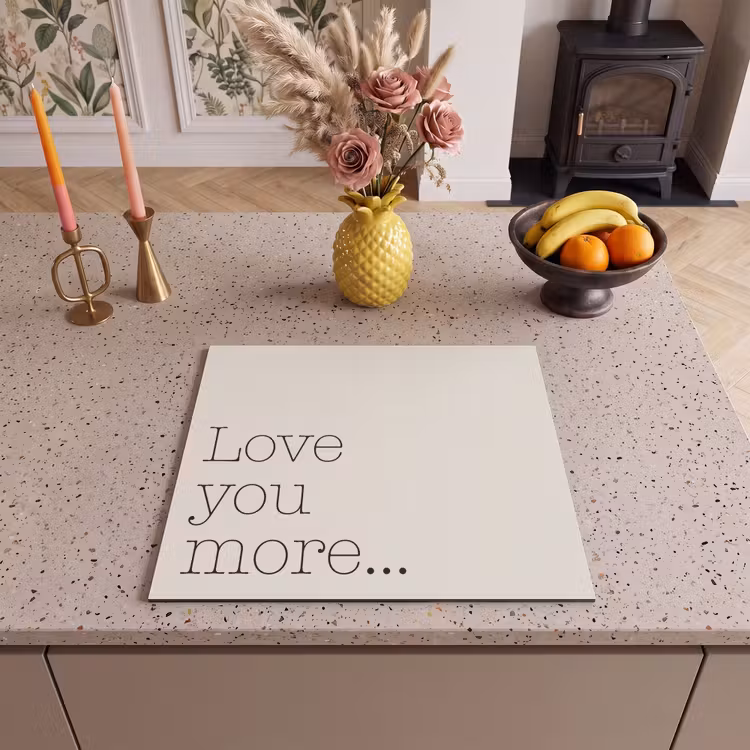 Inductie beschermer - Minimalistisch - Love - Beige — 3
