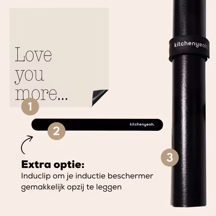 Inductie beschermer - Minimalistisch - Love - Beige — 8
