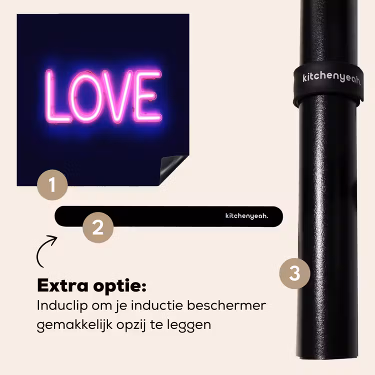 Inductie beschermer - Neon - Love - Valentijn — 8