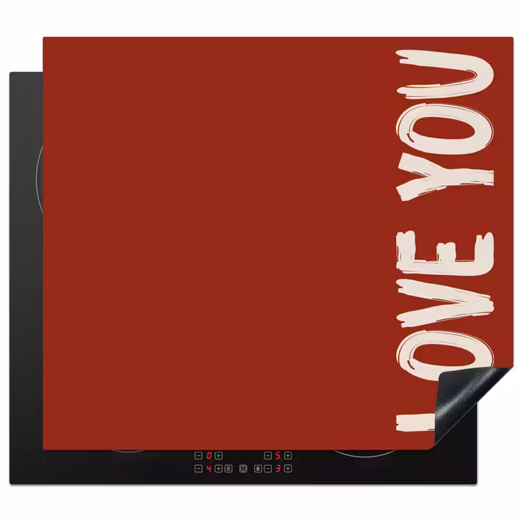 Inductie beschermer - Schuin - Loveyou - Rood — 1