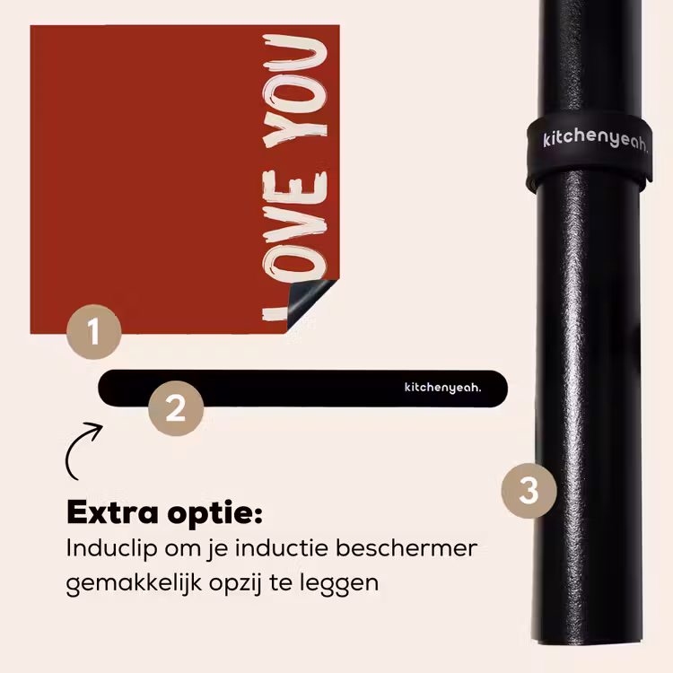Inductie beschermer - Schuin - Loveyou - Rood — 8