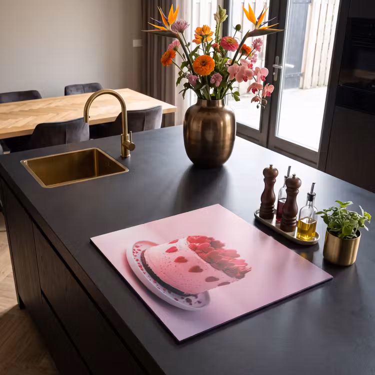 Inductie beschermer - Taart - Hart - Roze — 2