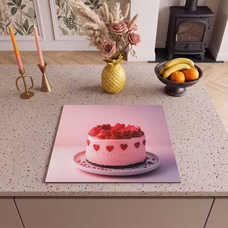 Inductie beschermer - Taart - Hart - Roze — 3