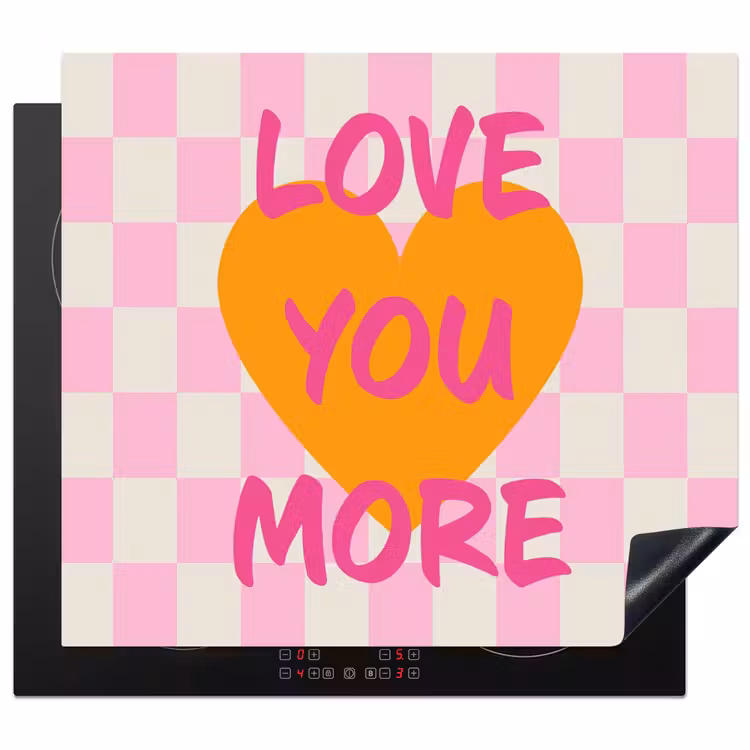 Inductie beschermer - Valentijn - Love - Roze - Oranje — 1
