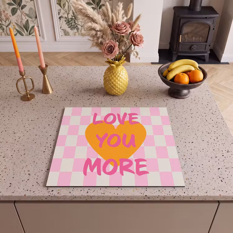 Inductie beschermer - Valentijn - Love - Roze - Oranje — 3